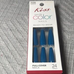 Kiss Salon Color Vibrant Blue Nails